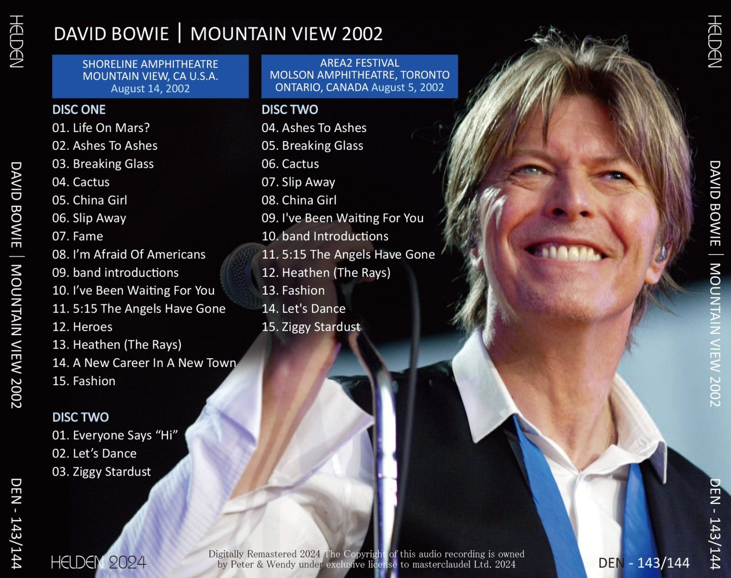 DAVID BOWIE / 2002 MOUNTAIN VIEW (2CD)