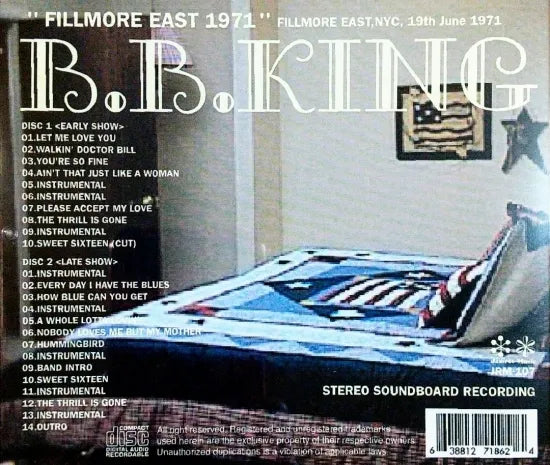 B.B.King / Fillmore East 1971 SOUNDBOARD (2CD)