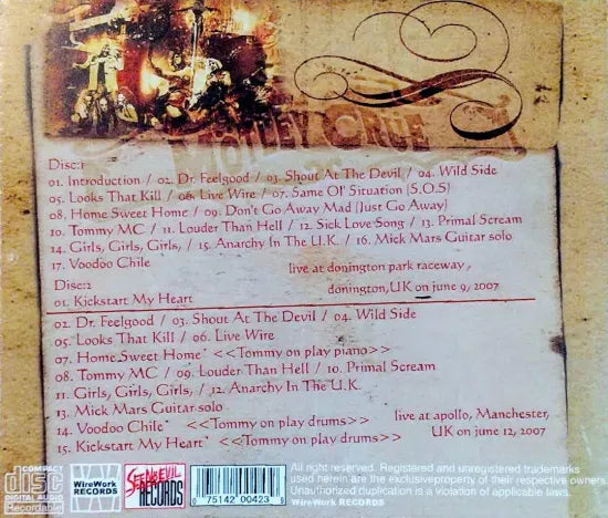 MOTLEY CRUE / Shout At The UK (2CDR)