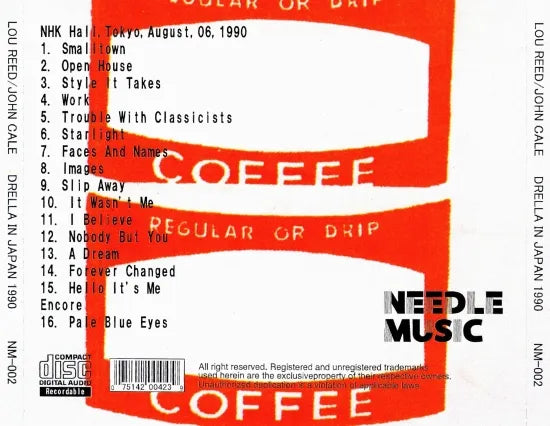 LOU REED/JOHN CALE / DRELLA IN JAPAN (1CDR)