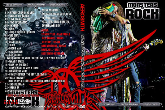 Aerosmith / Monsters Of Rock Brasil 2013 Pro Shot (1DVDR)