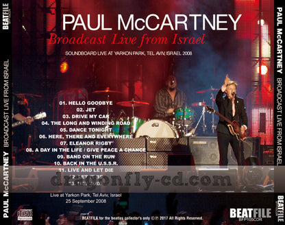 PAUL McCARTNEY / BROADCAST LIVE FROM ISLAEL SOUNDBOARD (1CDR)