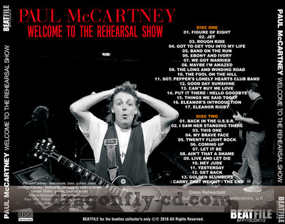PAUL McCARTNEY / WELCOME TO REHEARSAL SHOW (2CDR)