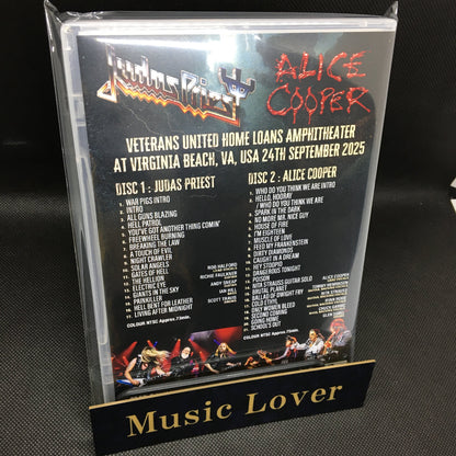 ALICE COOPER/JUDAS PRIEST / VIRGINIA BEACH 2025 FRONT ROW (2DVDR)