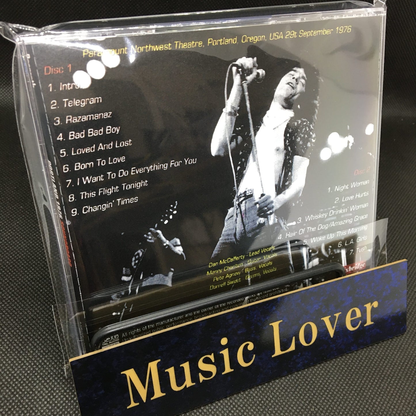 NAZARETH / PORTLAND 1976 SOUNDBOARD (2CDR)