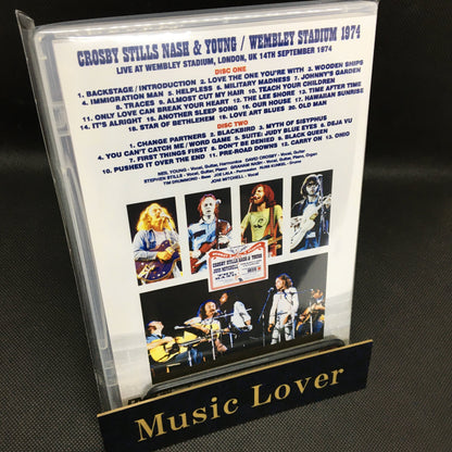 CROSBY STILLS NASH & YOUNG / WEMBLEY STADIUM 1974 COMPLETE PRO SHOT (2DVDR)