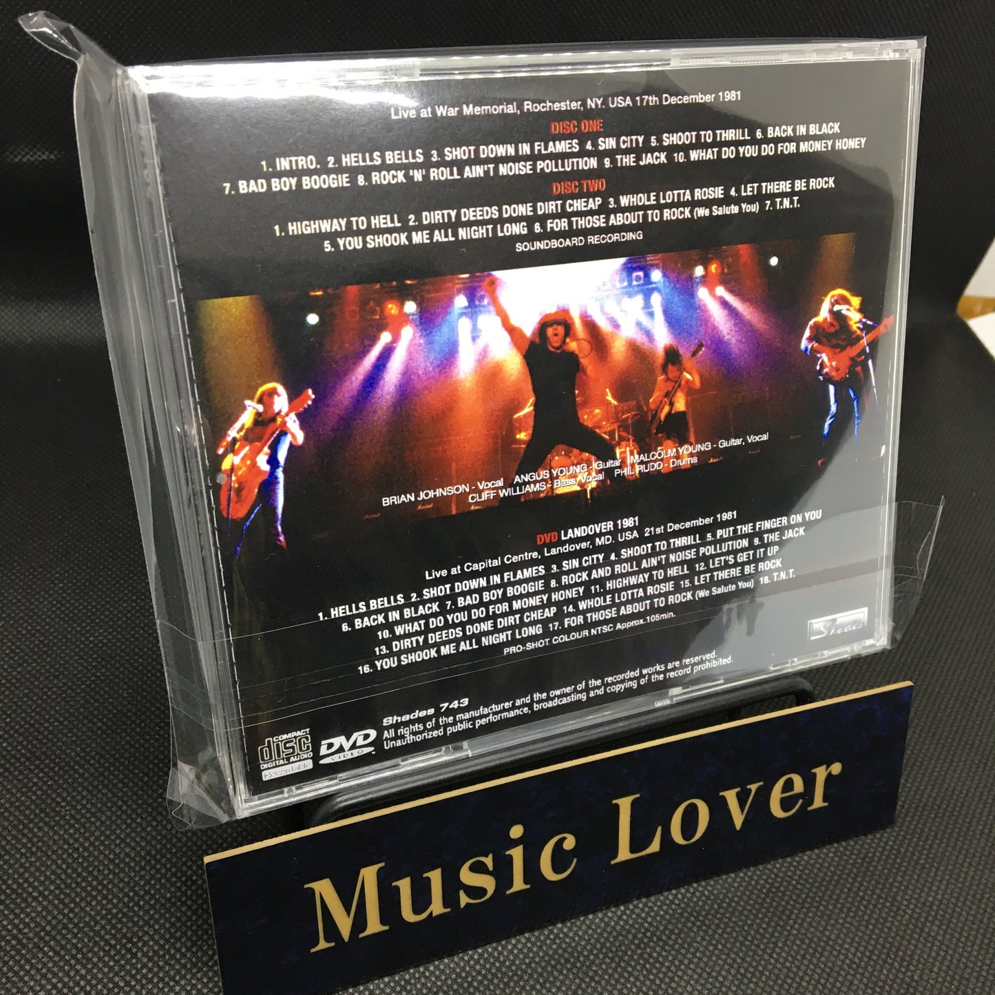 AC/DC / ROCHESTER 1981 SOUNDBOARD (2CDR+1DVDR)