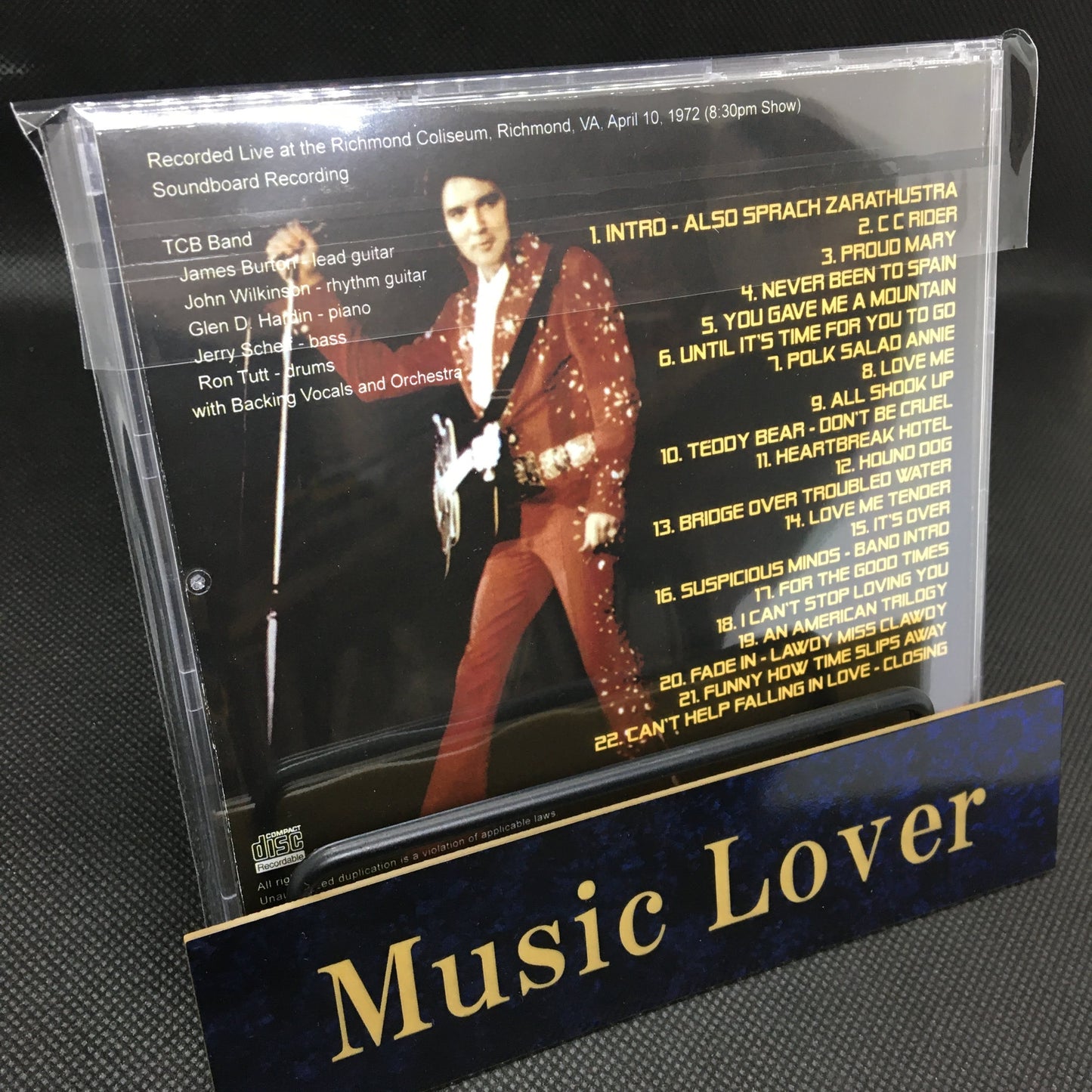 ELVIS PRESLEY / LIVE IN RICHMOND 1972 LONG VERSION STEREO SOUNDBOARD (1CDR)