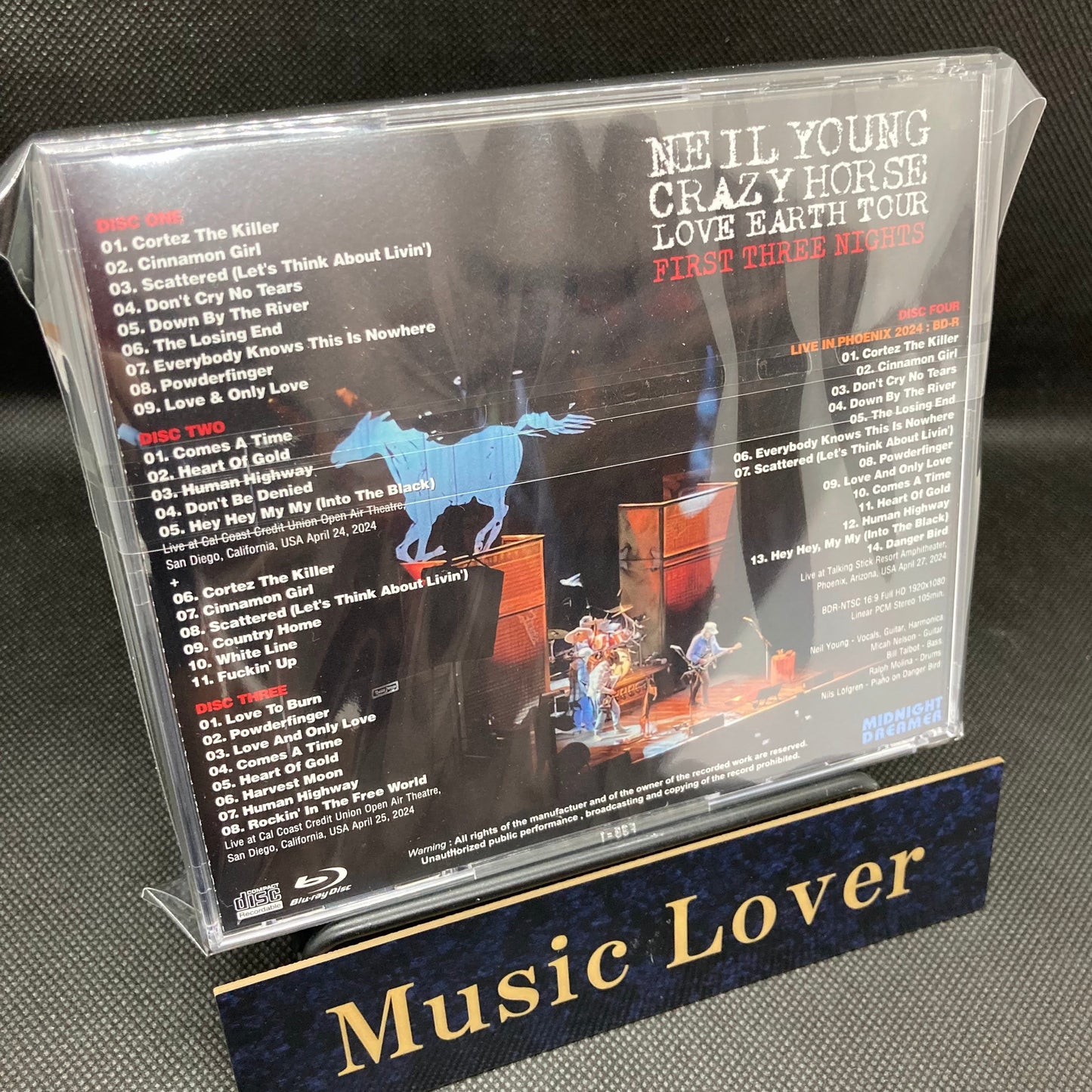 NEIL YOUNG & CRAZY HORSE / LOVE EARTH TOUR 2024 FIRST THREE NIGHTS (3CDR+1BDR)