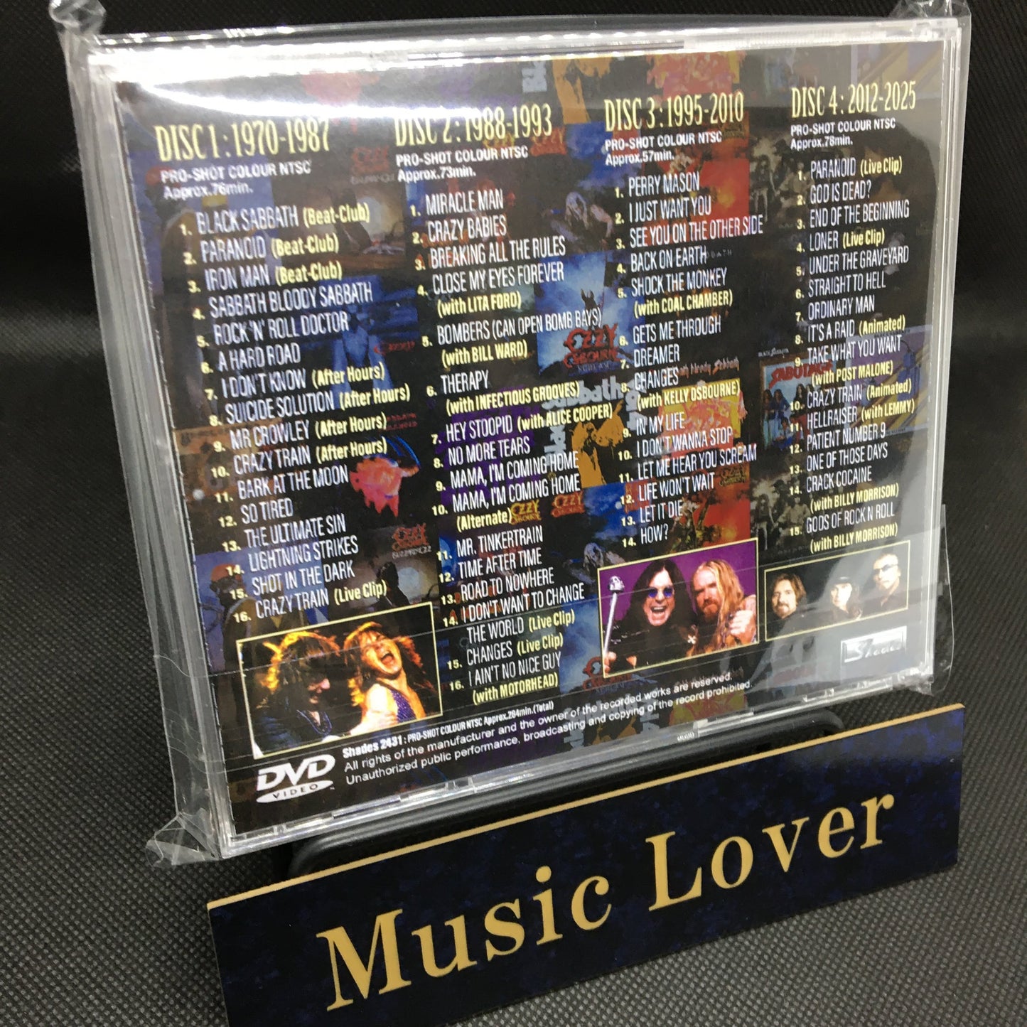 OZZY OSBOURNE / A LIFE OF OZZ DEFINITIVE MUSIC VIDEO COLLECTION PRO SHOT (4DVDR)