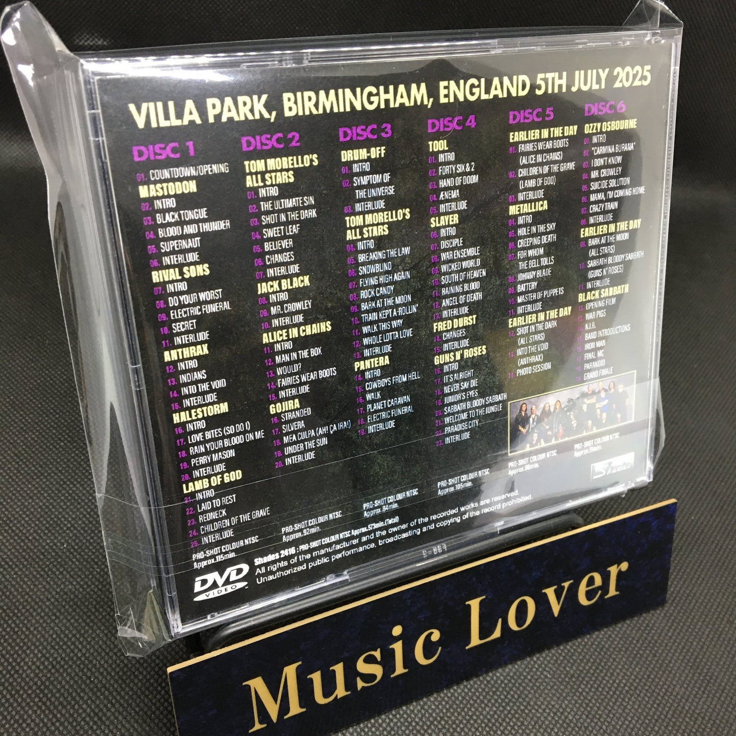 V.A. (BLACK SABBATH / OZZY OSBOURNE / METALLICA / GUNS N' ROSES) / BACK TO THE BEGINNING COMPLETE MASTER PRO SHOT (6DVDR)