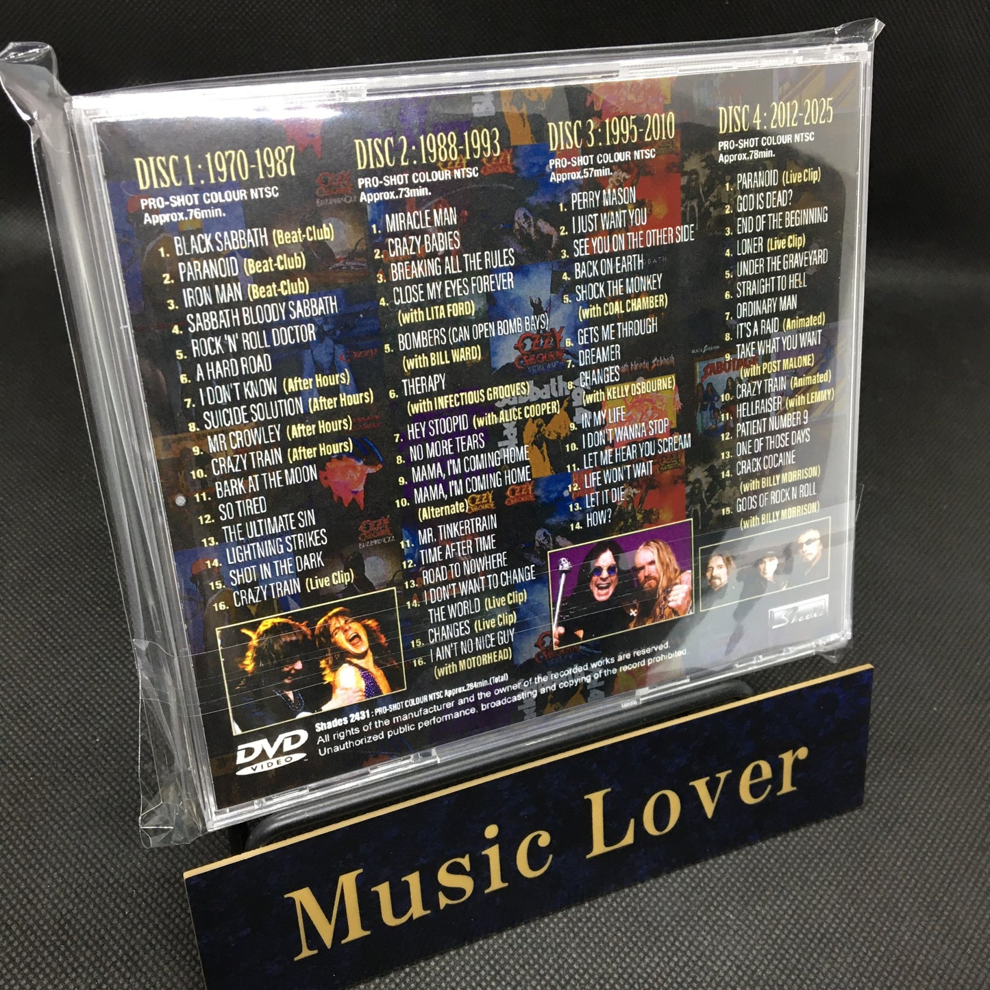 OZZY OSBOURNE / A LIFE OF OZZ DEFINITIVE MUSIC VIDEO COLLECTION PRO SHOT (4DVDR)