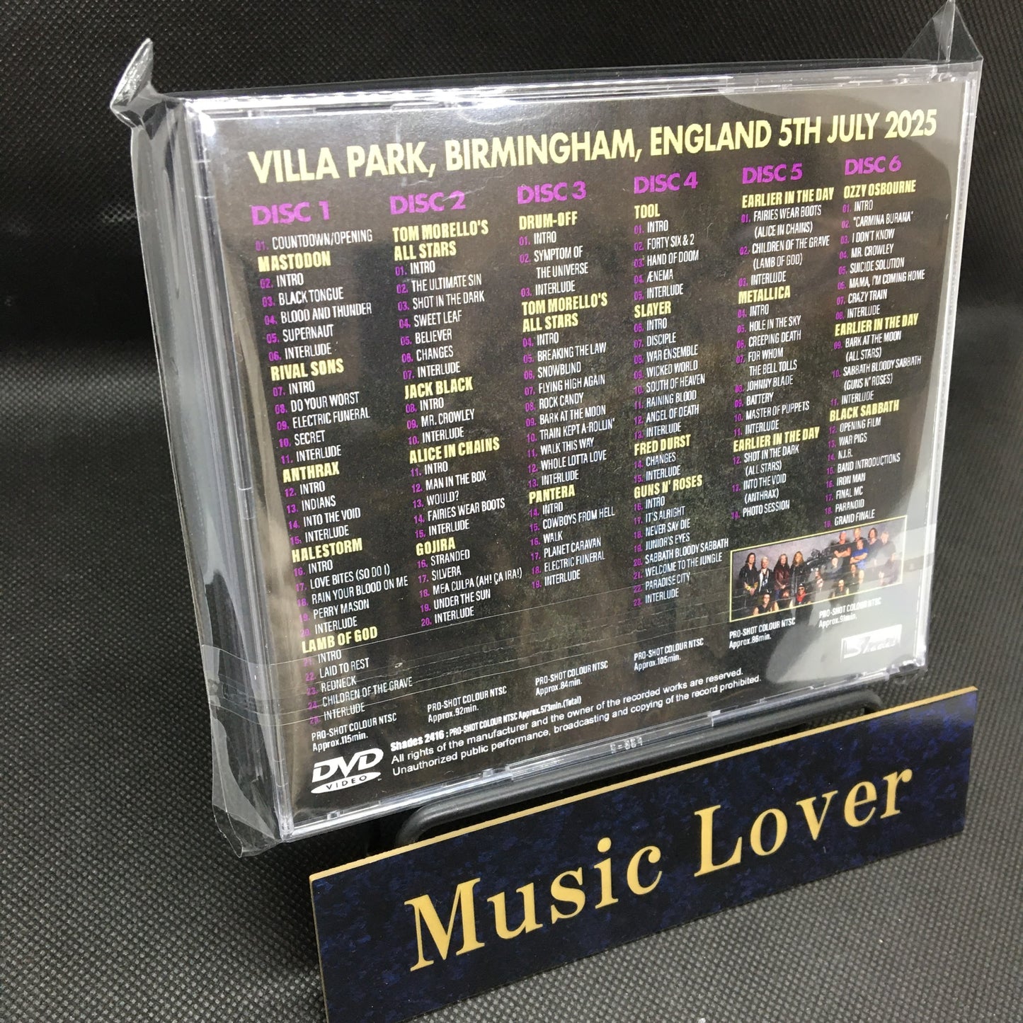 V.A. (BLACK SABBATH / OZZY OSBOURNE / METALLICA / GUNS N' ROSES) / BACK TO THE BEGINNING COMPLETE MASTER PRO SHOT (6DVDR)