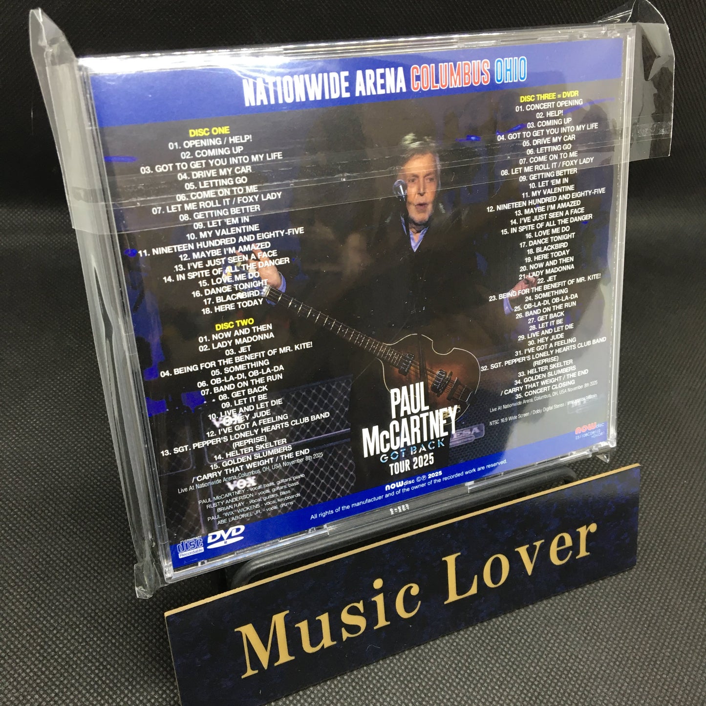 PAUL McCARTNEY / GOT BACK TOUR 2025 NATIONWIDE ARENA, COLUMBUS, OHIO (2CDR+1DVDR)