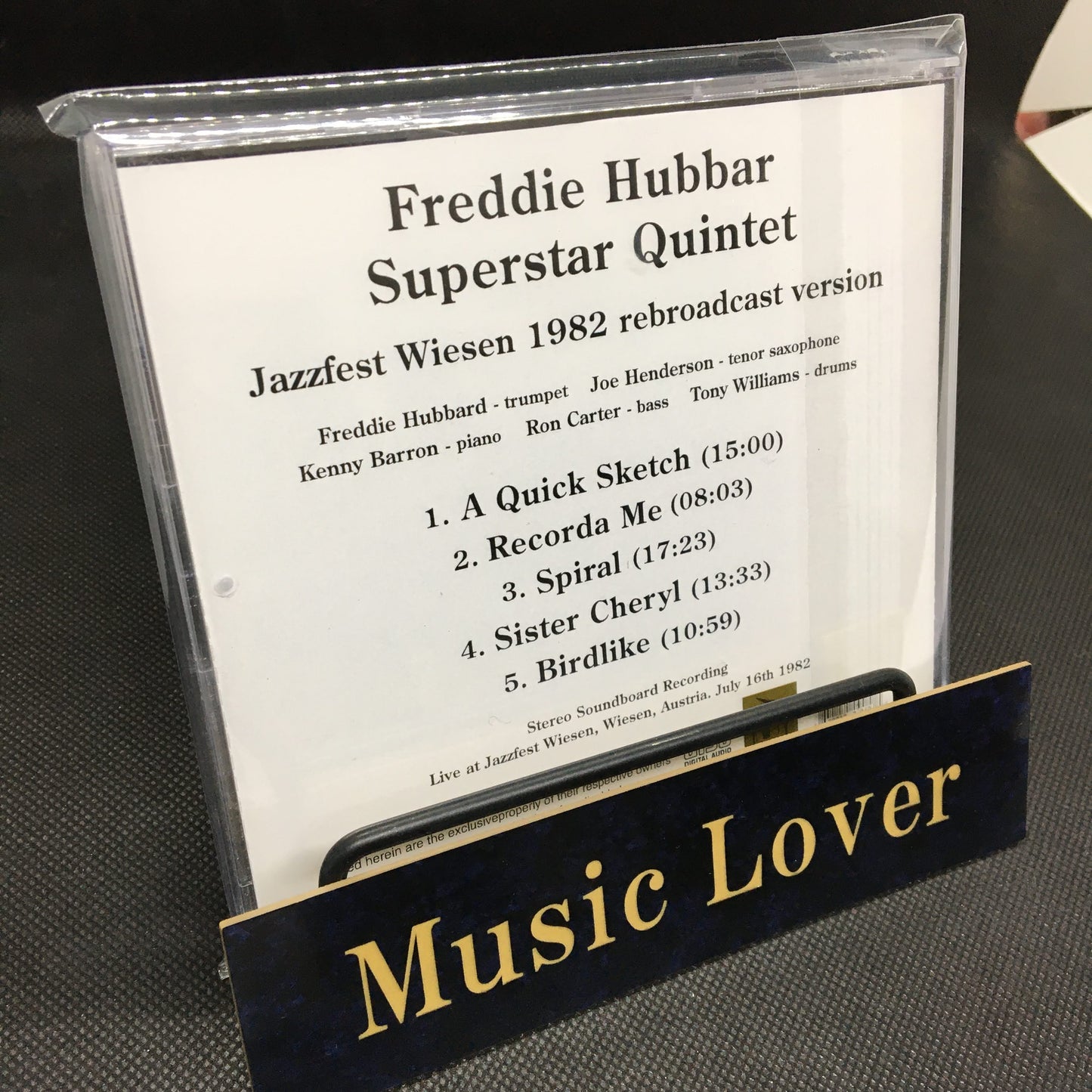 Freddie Hubbard Superstar Quintet / Jazzfest Wiesen 1982 rebroadcast version STEREO SOUNDBOARD (1CDR)