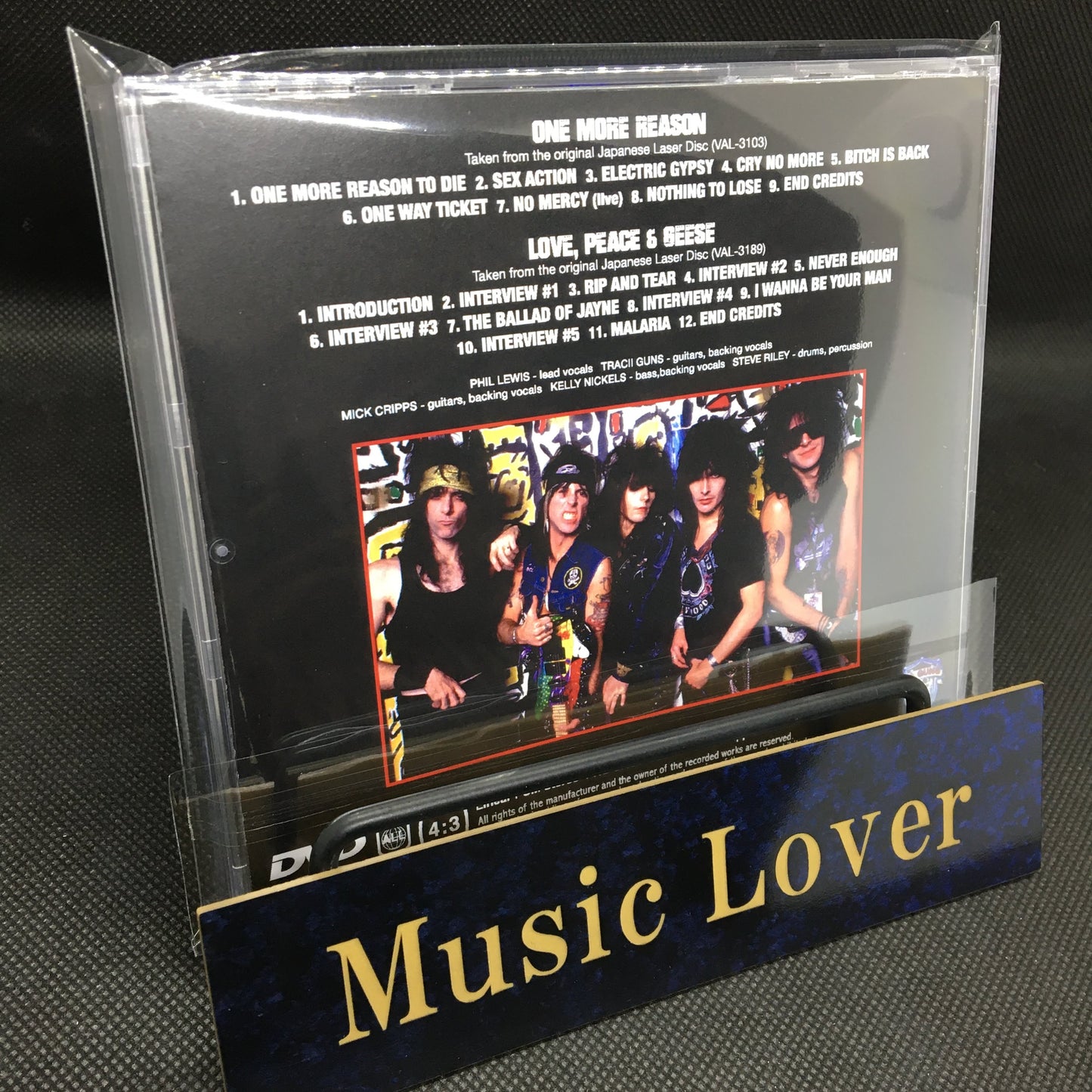 L.A. GUNS / ONE MORE REASON + LOVE, PEACE & GEESE (1DVDR)