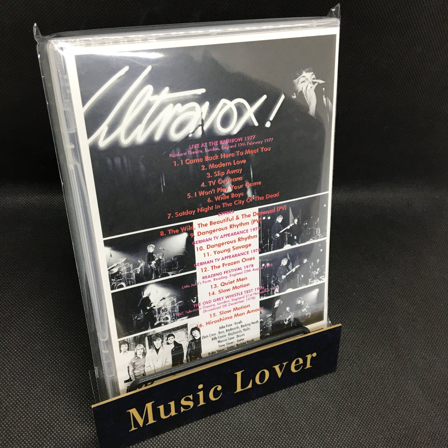 ULTRAVOX! w/JOHN FOXX / COMPLETE LIVE DOCUMENTARY 1977-1978 PRO SHOT (1DVDR)