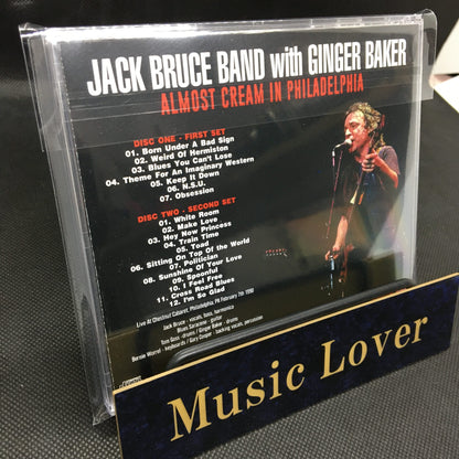 JACK BRUCE BAND with GINGER BAKER / ALMOST CREAM IN PHILADELPHIA Soundboard (2CDR)