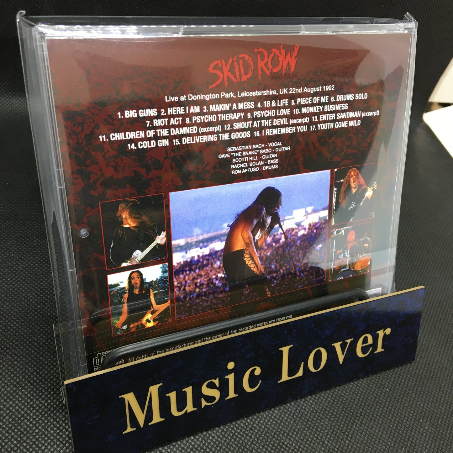 SKID ROW / MONSTERS OF ROCK 1992 STEREO SOUNDBOARD (1CDR)