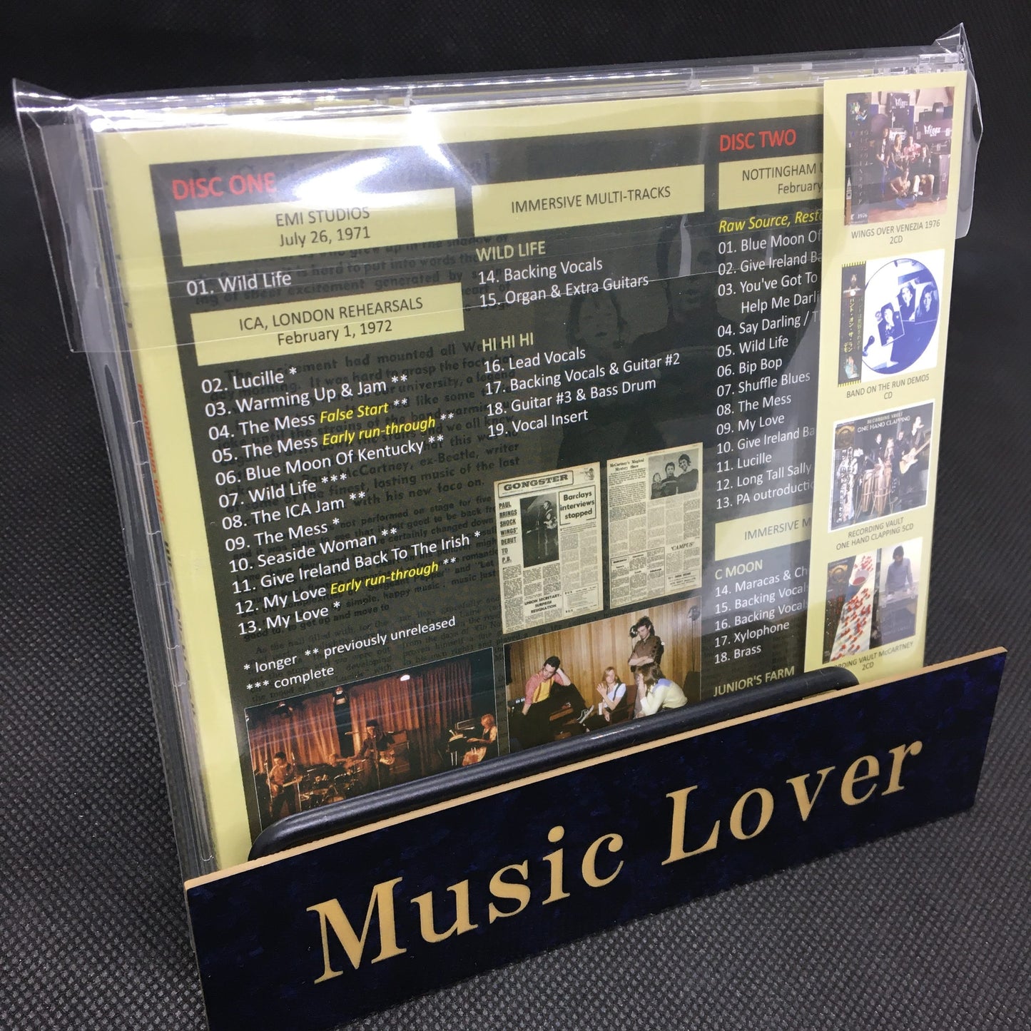 PAUL McCARTNEY / 1972 RECORDING VAULT WINGS FLIGHT FEATHERS (2CD)