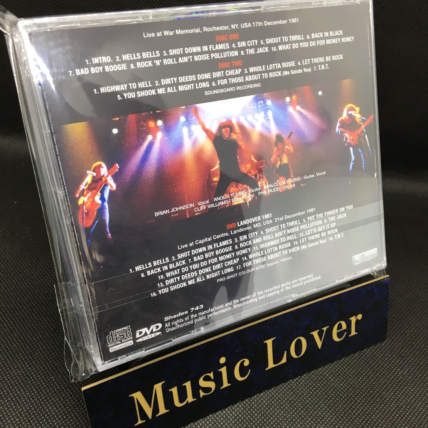 AC/DC / ROCHESTER 1981 SOUNDBOARD (2CDR+1DVDR)