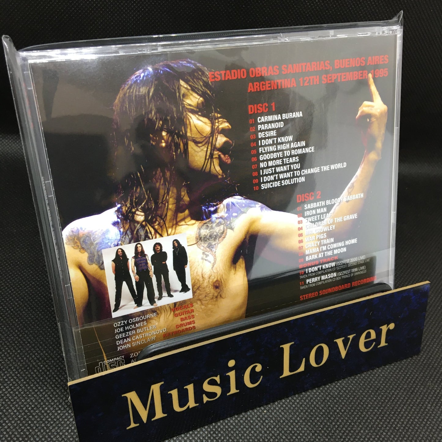 OZZY OSBOURNE / BUENOS AIRES 1995 2ND NIGHT SOUNDBOARD (2CD)