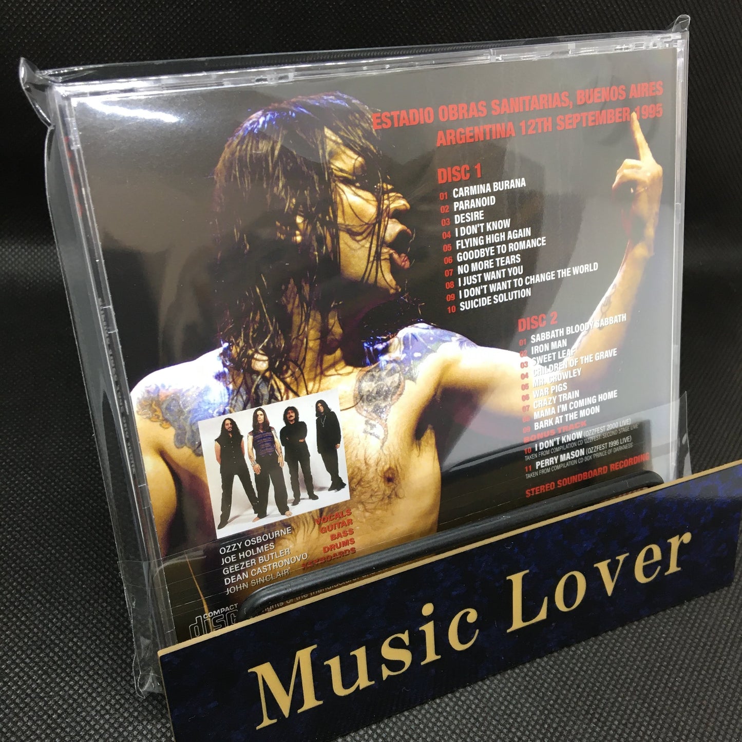 OZZY OSBOURNE / BUENOS AIRES 1995 2ND NIGHT SOUNDBOARD (2CD)