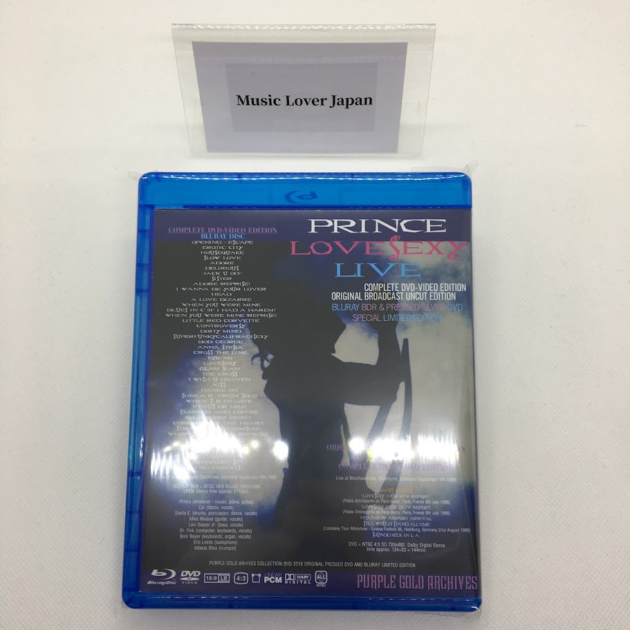 Prince / Lovesexy Live Blu-ray & Pressed Silver DVD Special Limited Edition (1DVD+1BDR)