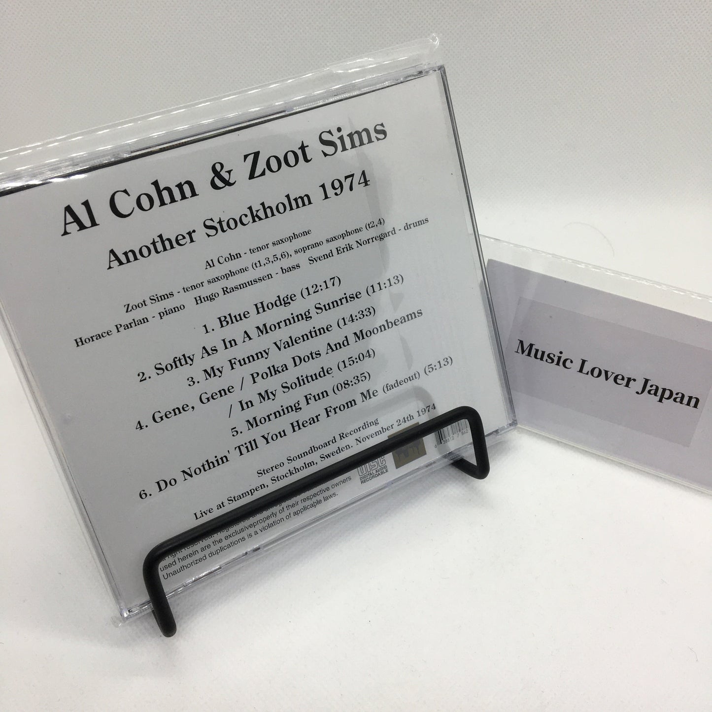 Al Cohn & Zoot Sims / Another Stockholm 1974 STEREO SOUNDBOARD (1CDR)