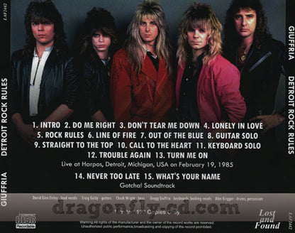 GIUFFRIA / DETROIT ROCK RULES Soundboard (1CDR)