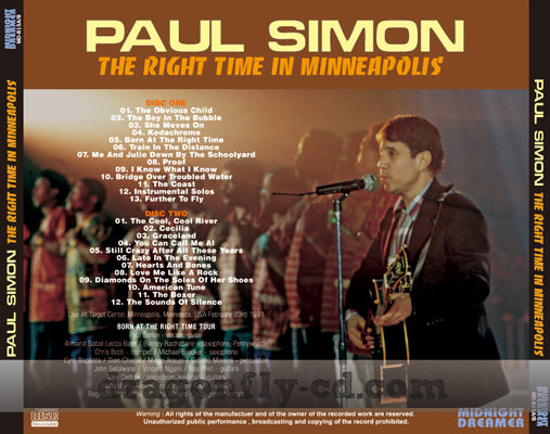 PAUL SIMON / THE RIGHT TIME IN MINNEAPOLIS (2CDR)
