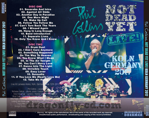 PHIL COLLINS / NOT DEAD YET LIVE! KOLN 2017 (2CDR)