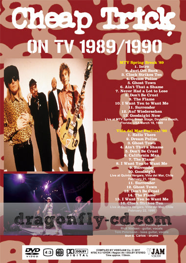 CHEAP TRICK / ON TV 1989/1990 PRO SHOT (1DVDR)