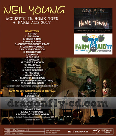 NEIL YOUNG / ACOUSTIC IN HOME TOWN + FARM AID 2017 (1BDR)