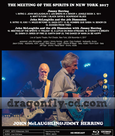 JOHN McLAUGHLIN & THE FOURTH DIMENTION and JIMMY HERRING / THE MEETING OF THE SPIRITS IN N.Y. '17 (1BDR)