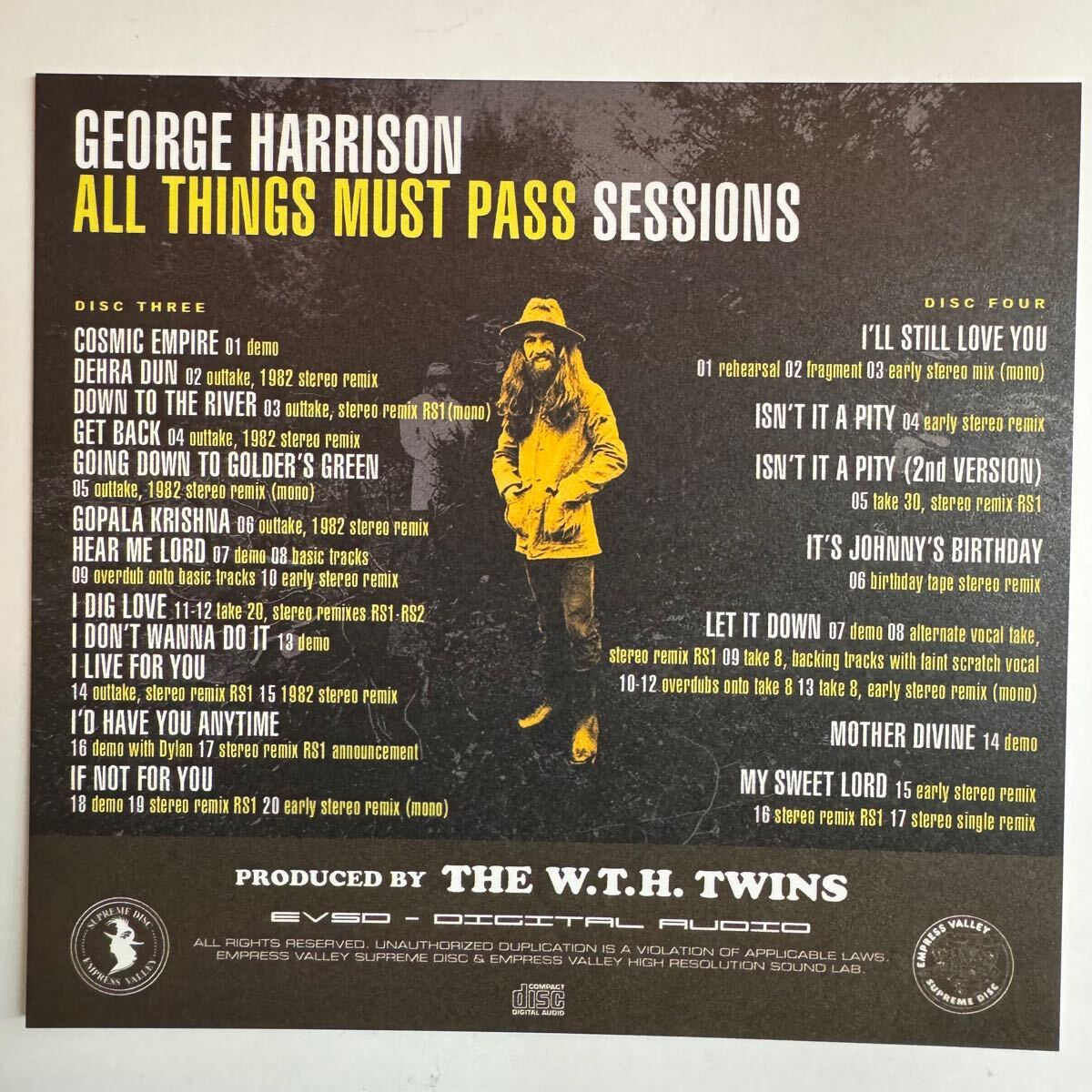 GEORGE HARRISON / ALL THINGS MUST PASS SESSIONS captain acid remaster (5CD)