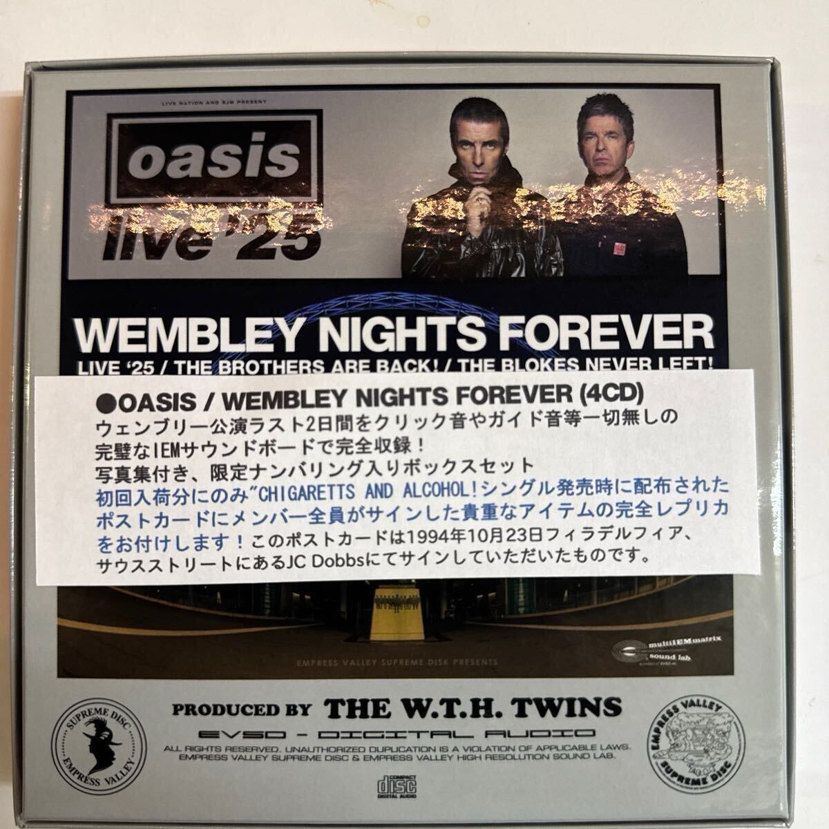 OASIS / WEMBLEY NIGHTS FOREVER (4CD) Booklet Box Empress Valley IEM SOUNDBOARD!