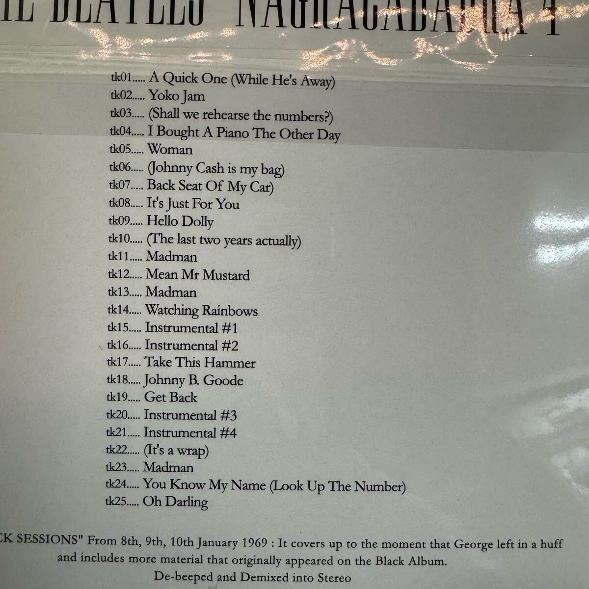 THE BEATLES / NAGRACADABRA Vol.4 (1CD) DEMIX Empress Valley New