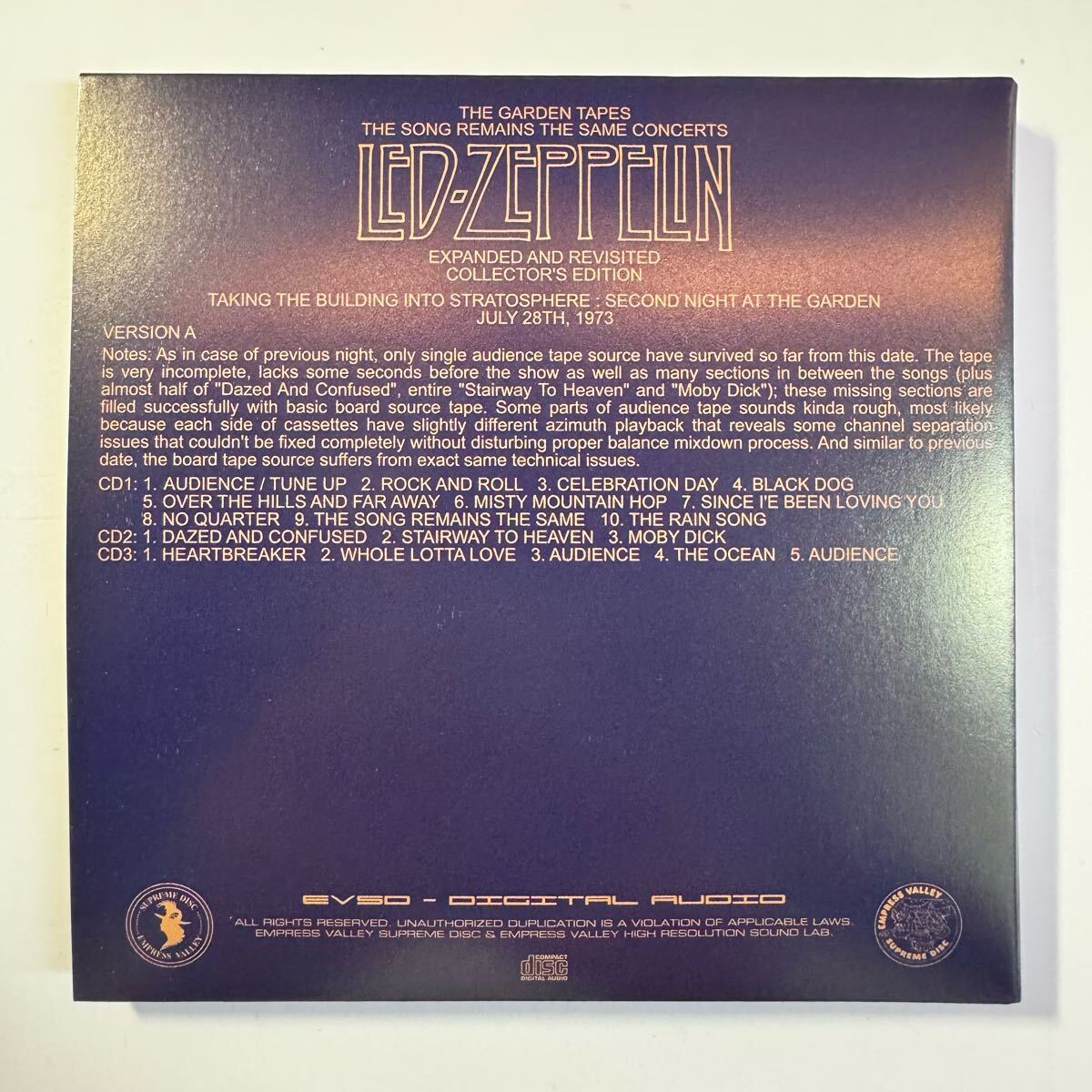 LED ZEPPELIN / THE GARDEN TAPES (18CD BOX SET) Limited reproduction Crazy Live Complete Edition Empress Valley New