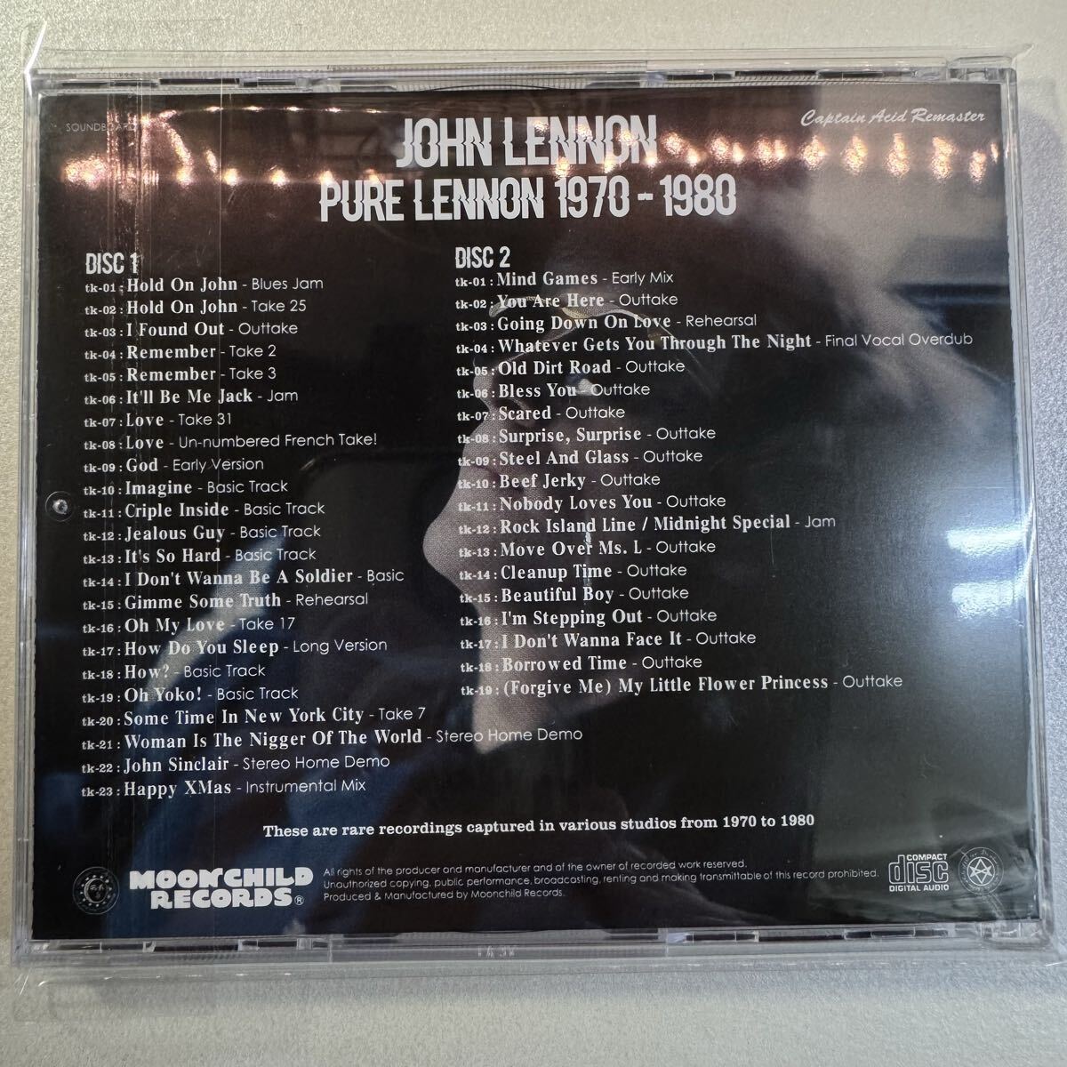 John Lennon / Pure Lennon 1970-1980 captain acid remaster (2CD)