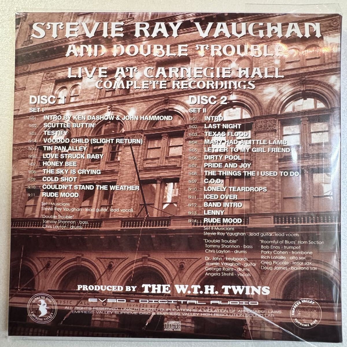 STEVIE RAY VAUGHAN / LIVE AT CARNEGIE HALL COMPLETE RECORDINGS (2CD)