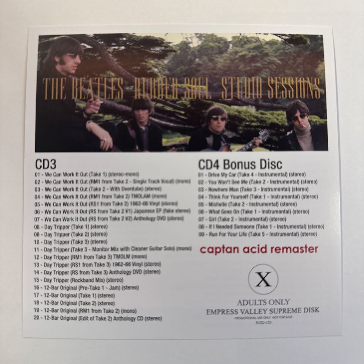 THE BEATLES / RUBBER SOUL studio sessions captain acid remaster (4CD)