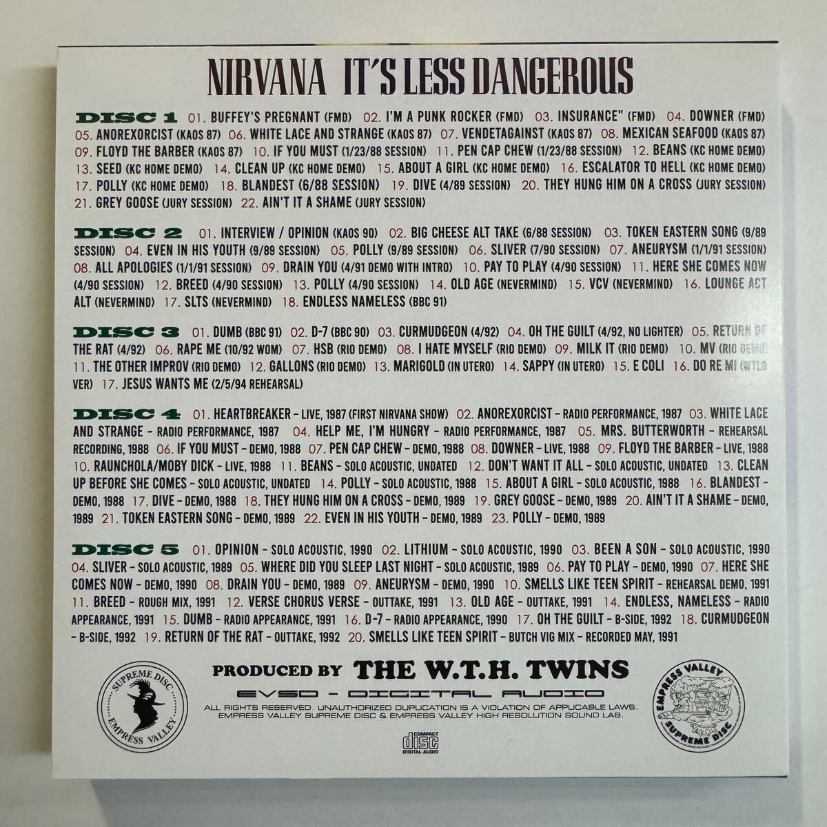 NIRVANA / IT’S LESS DANGEROUS Pandora's Box (10CD Box) Empress Valley