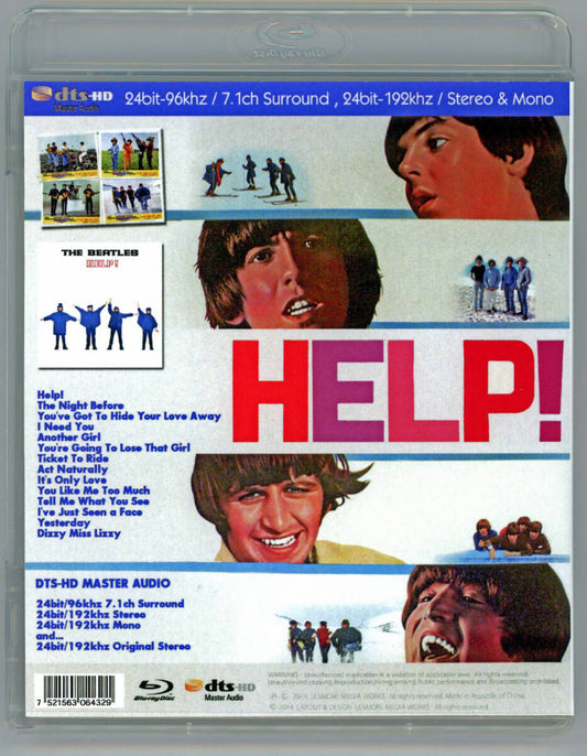 The Beatles / HELP! 24bit-96khz / 7.1ch Surround, 24bit-192khz / Stereo & Mono (1BDR) DTS-HD Master Audio