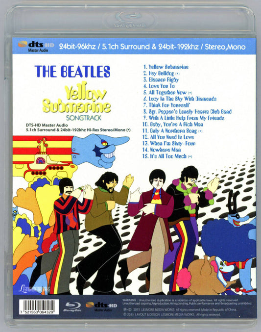 The Beatles / Yellow Submarine SONGTRACK 24bit-96khz / 5.1ch Surround, 24bit-192khz / Stereo & Mono (1BDR) DTS-HD Master Audio