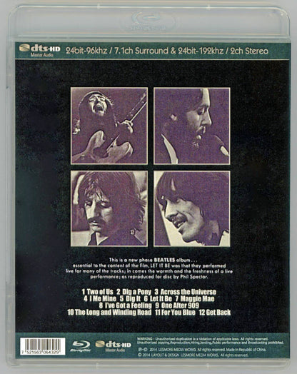 The Beatles / LET IT BE 24bit-96khz / 7.1ch Surround, 24bit-192khz / 2ch Stereo (1BDR) DTS-HD Master Audio