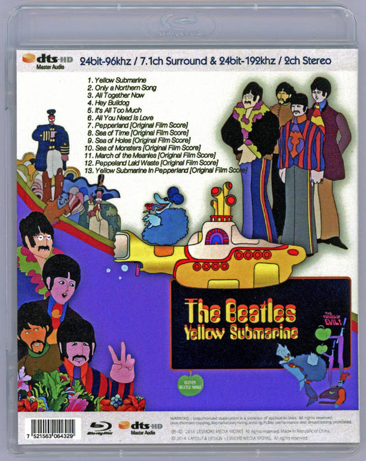 The Beatles / YELLOW SUBMARINE 24bit-96khz / 7.1ch Surround, 24bit-192khz / 2ch Stereo (1BDR) DTS-HD Master Audio