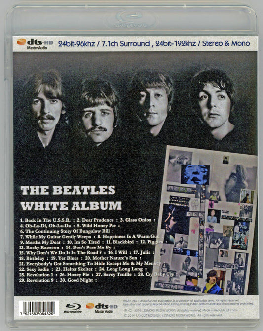 The Beatles / WHITE ALBUM 24bit-96khz / 7.1ch Surround, 24bit-192khz / Stereo & Mono (1BDR) DTS-HD Master Audio