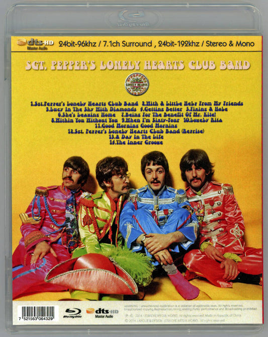 The Beatles / SGT. PEPPER'S LONELY HEARTS CLUB BAND 24bit-96khz / 7.1ch Surround, 24bit-192khz / Stereo & Mono (1BDR) DTS-HD Master Audio