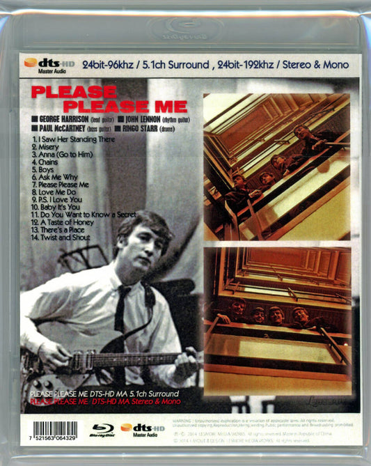 The Beatles / PLEASE PLEASE ME 24bit-96khz / 5.1ch Surround, 24bit-192khz / Stereo & Mono (1BDR) DTS-HD Master Audio
